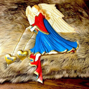 Seek Peace Door Frame Angel Peace Hearts Guardian Angel Trim Sitter Decor Accent